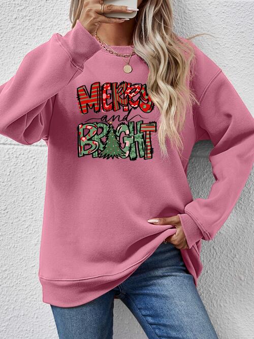 MERRY AND BRIGHT Long Sleeve Sweatshirt